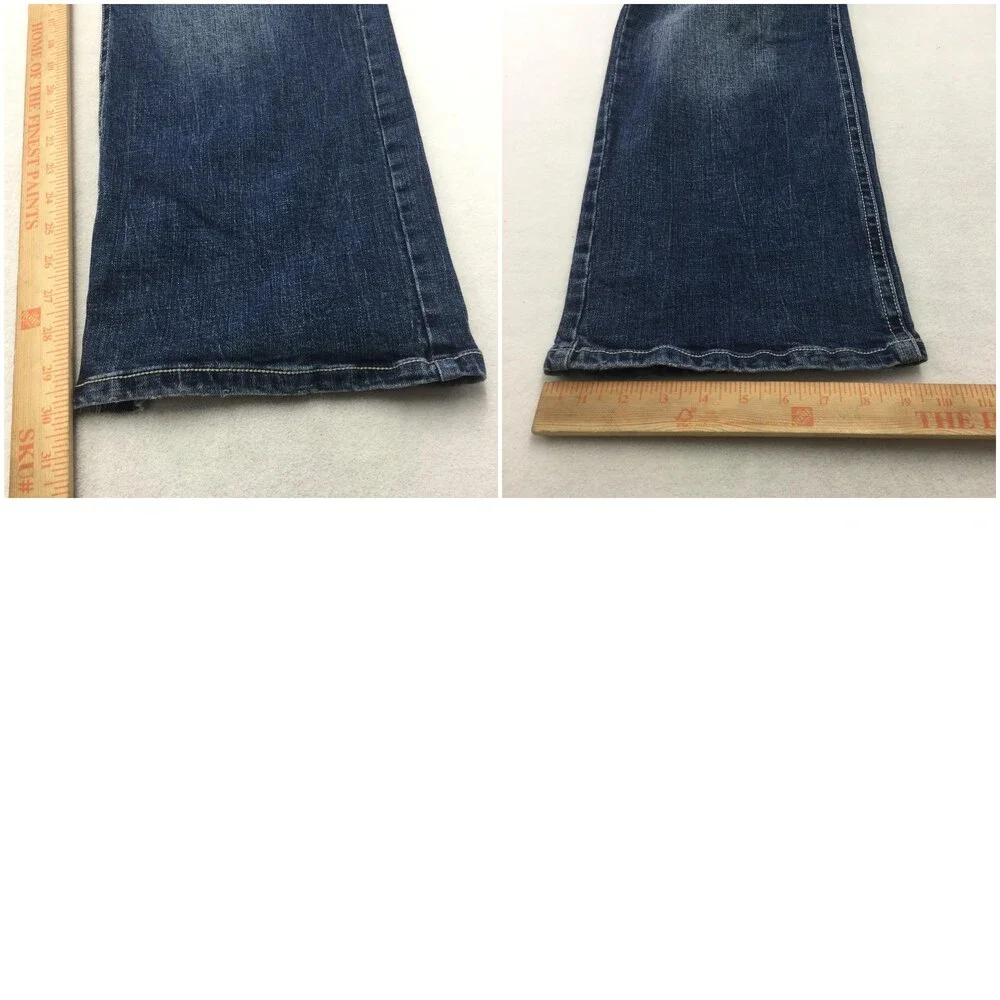 TK Axel Slim Boot Jeans Mens 40x32 Blue Wash Bootcut Denim Stretch Zip Fly